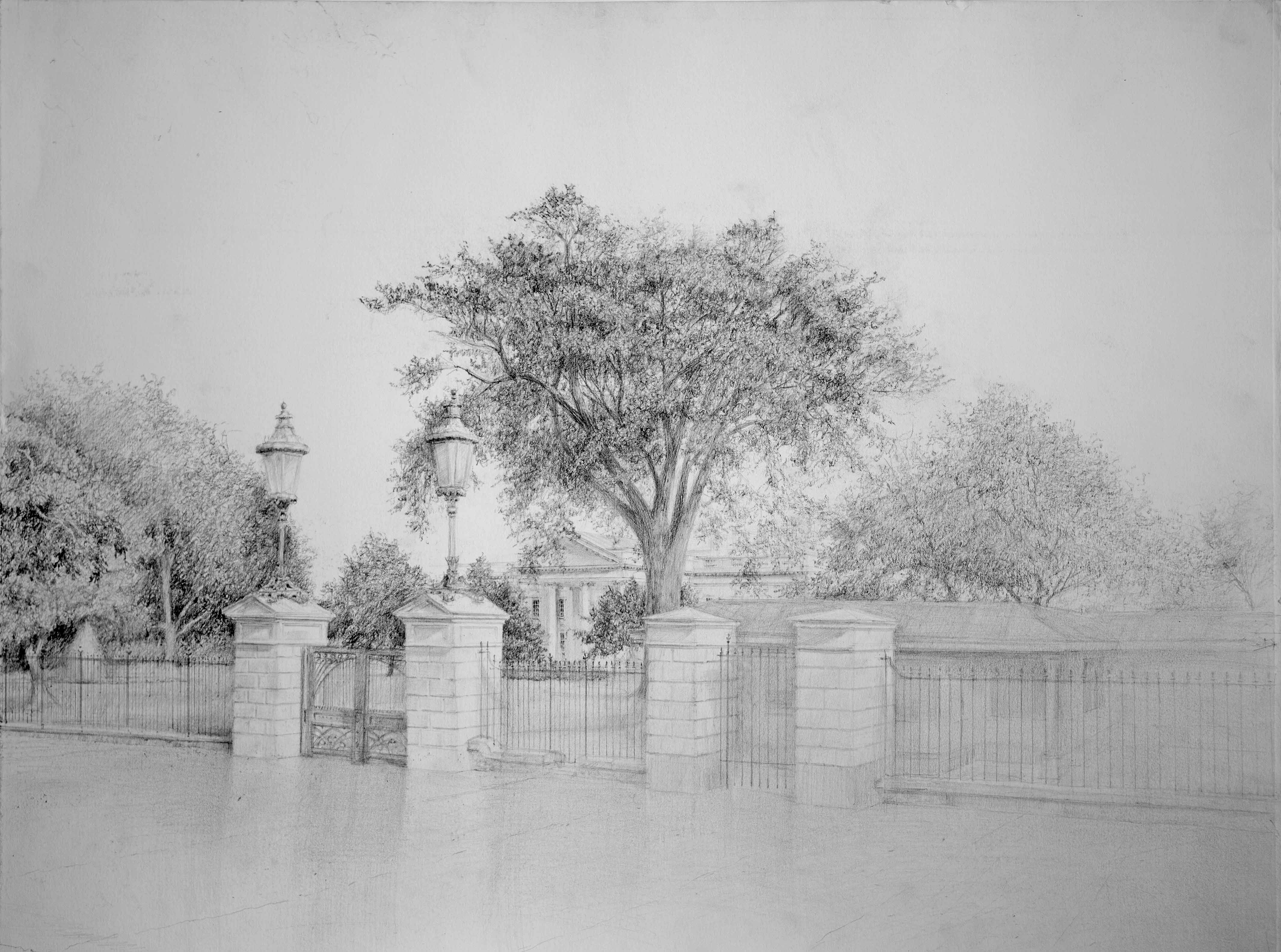 White House North Facade in Summer